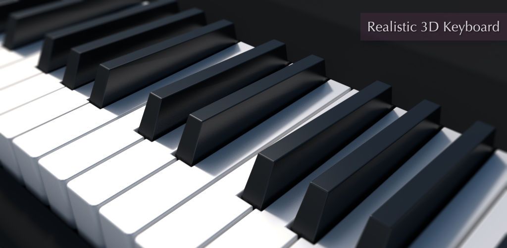 Realistic 3D Virtual Piano Keyboard